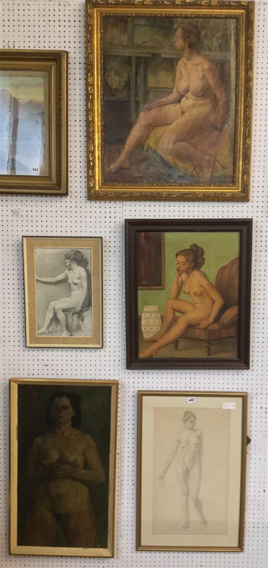 Assorted paintings of Nudes